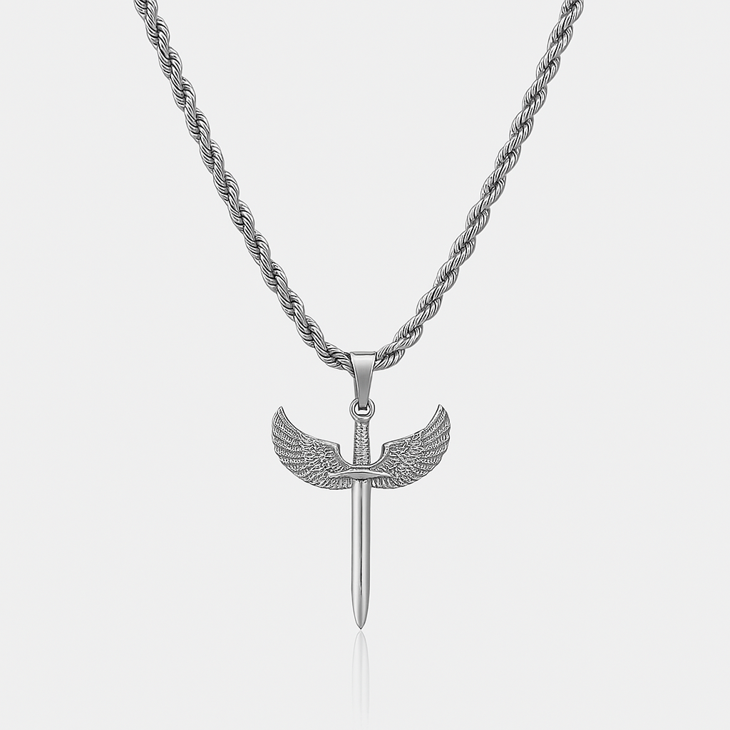 Angel Dagger Pendant – Silver