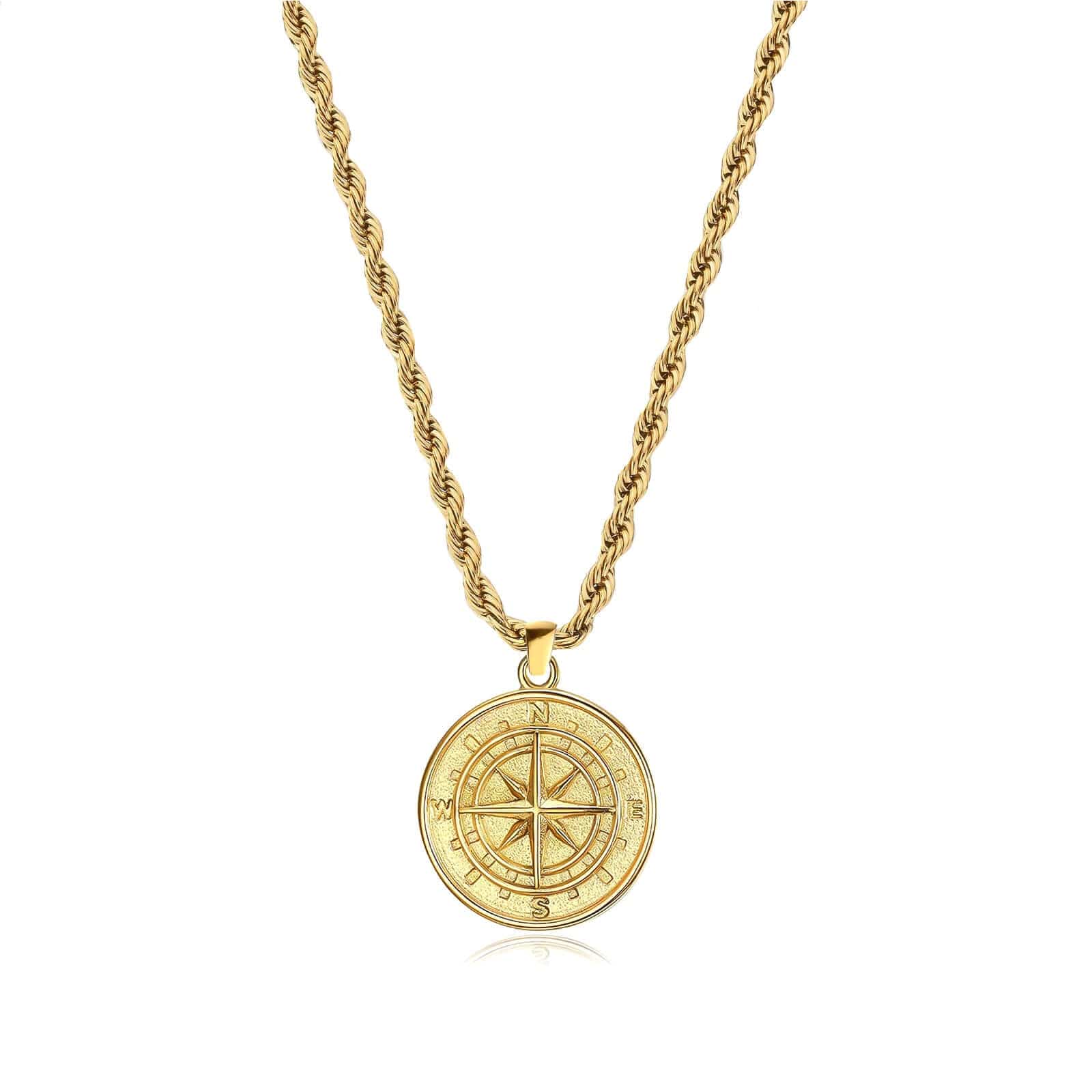 Compass Necklace – Gold