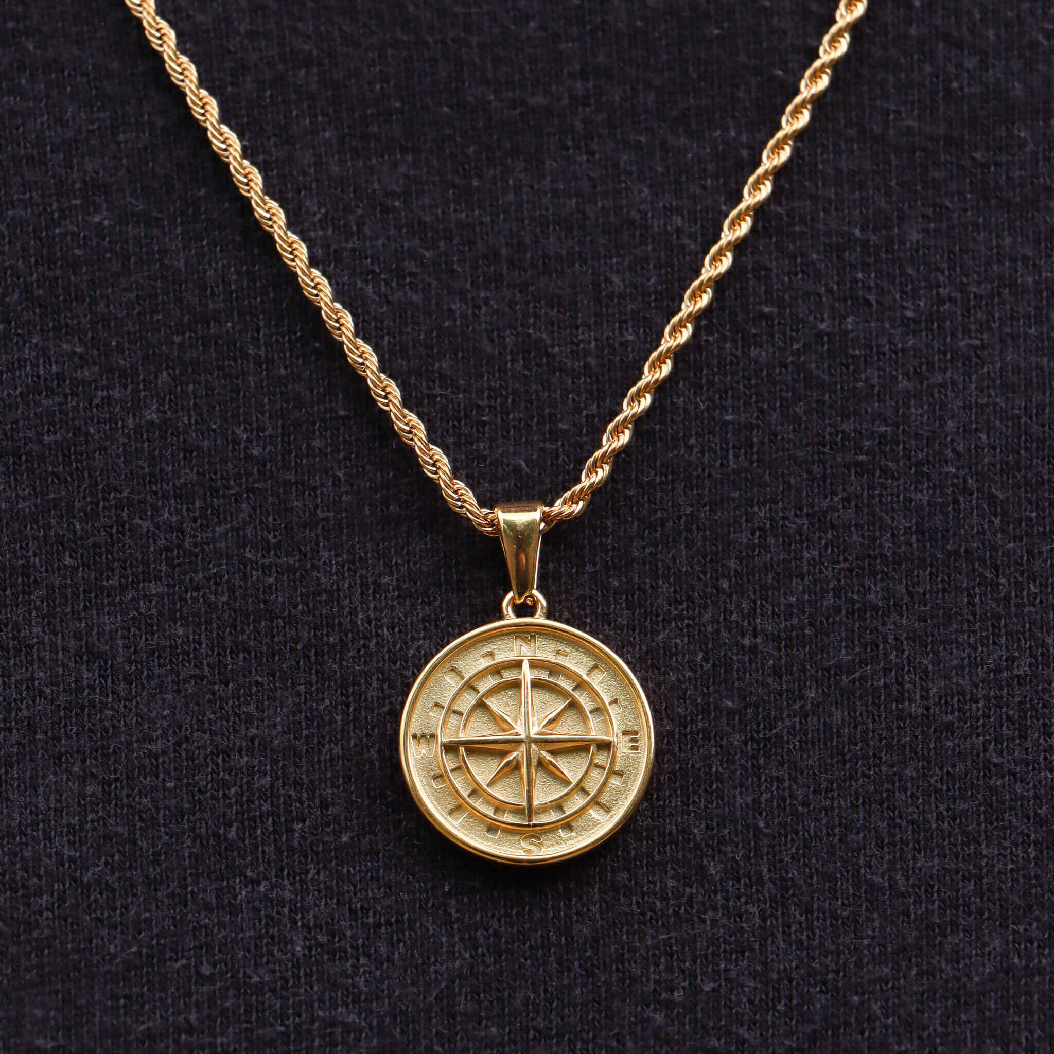 Compass Necklace – Gold