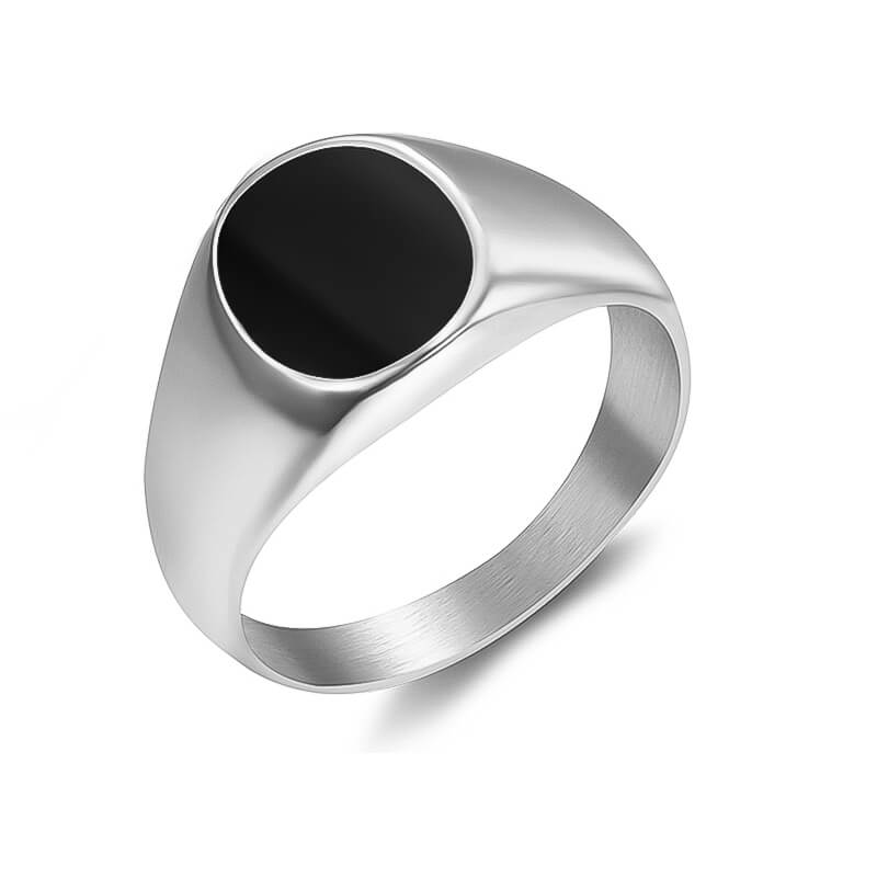 Oval Stone Ring – Silver