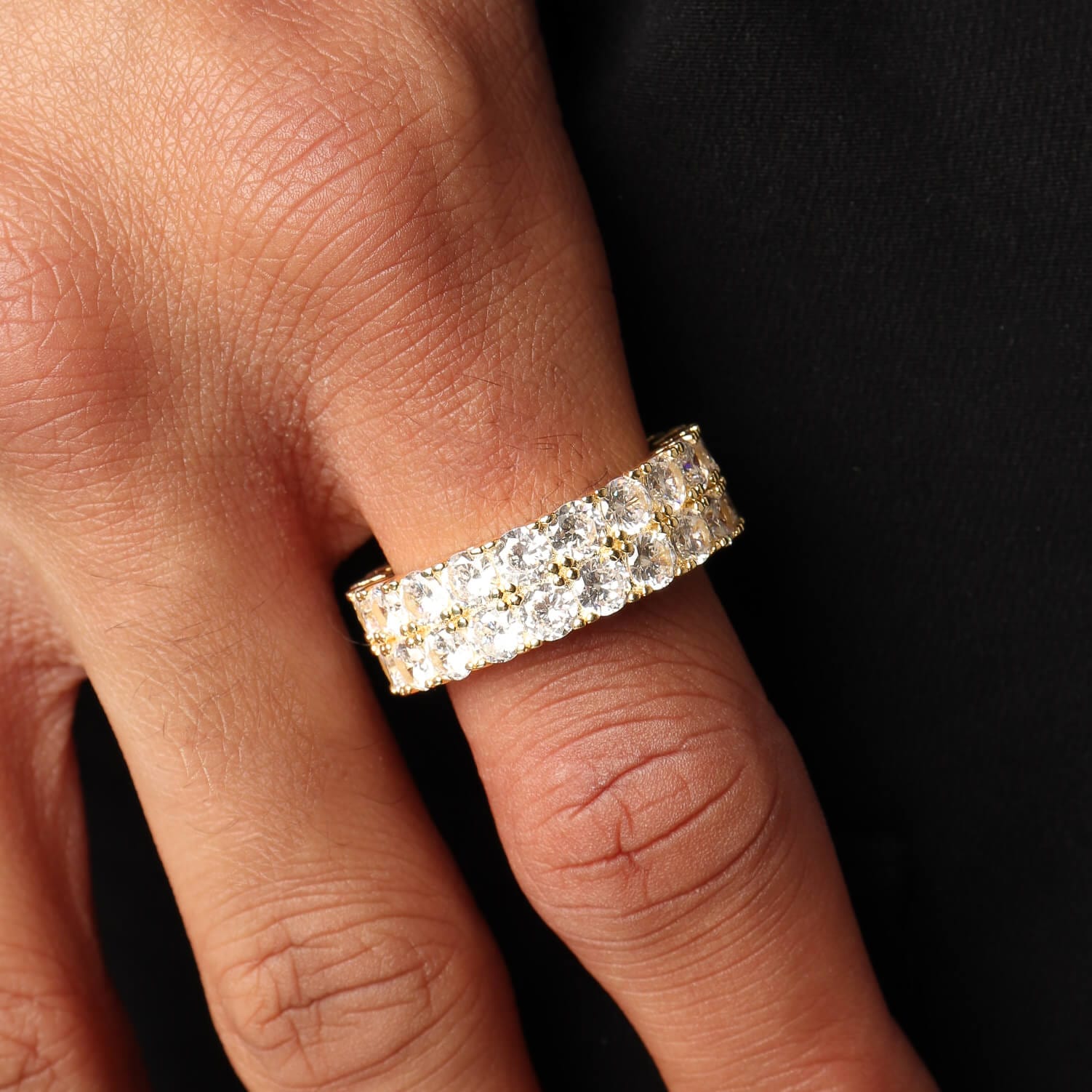 Double Row Diamond Ring – Gold