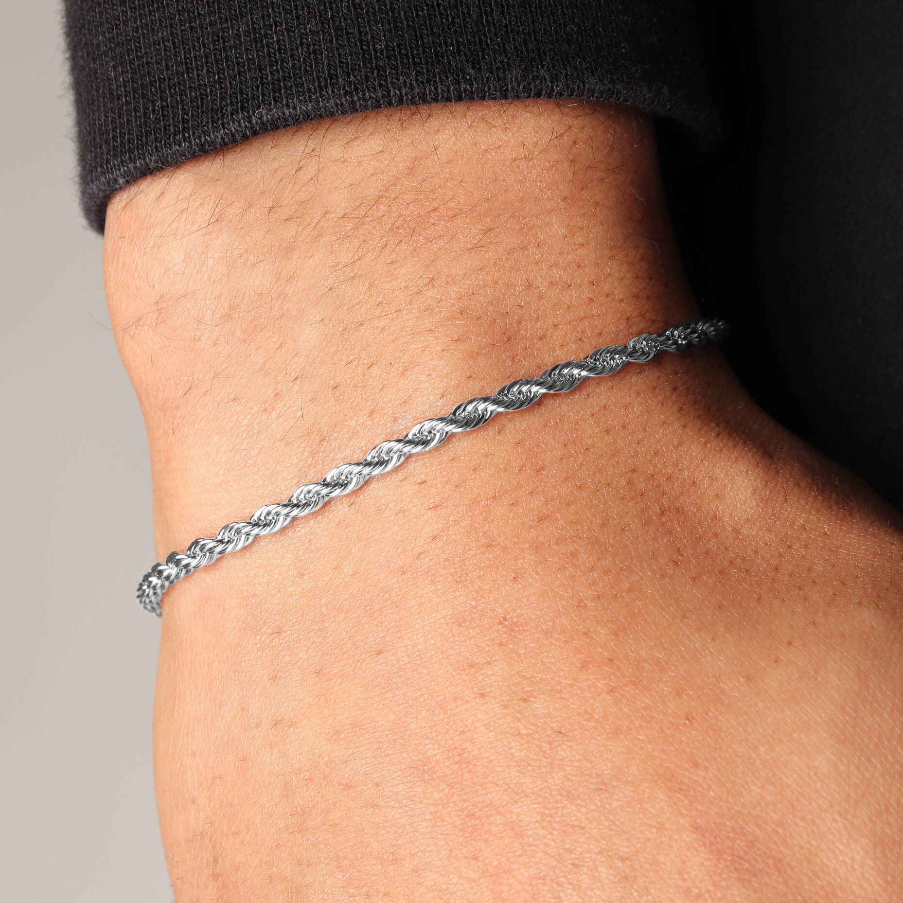 Rope Bracelet – Silver (3MM)