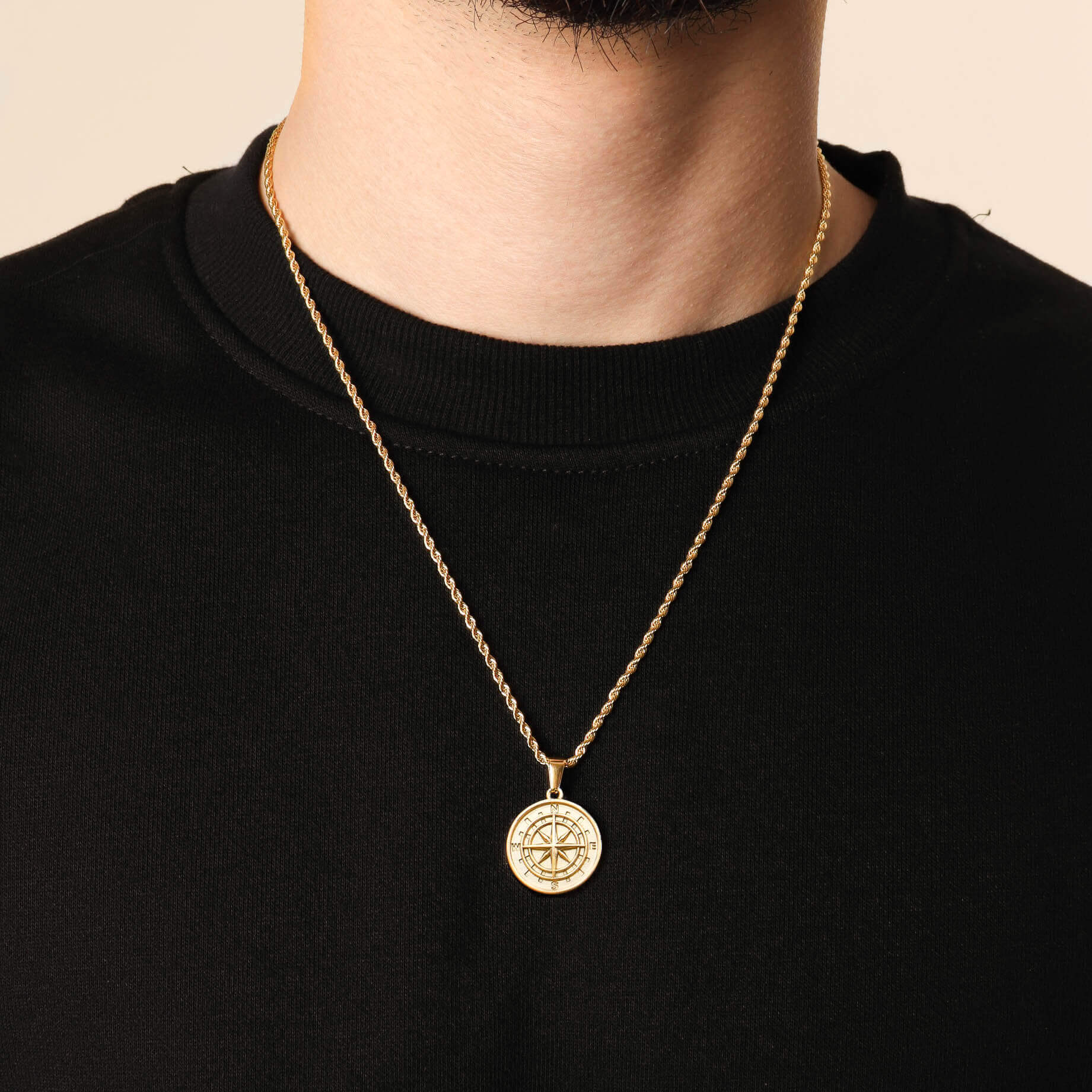 Compass Necklace – Gold
