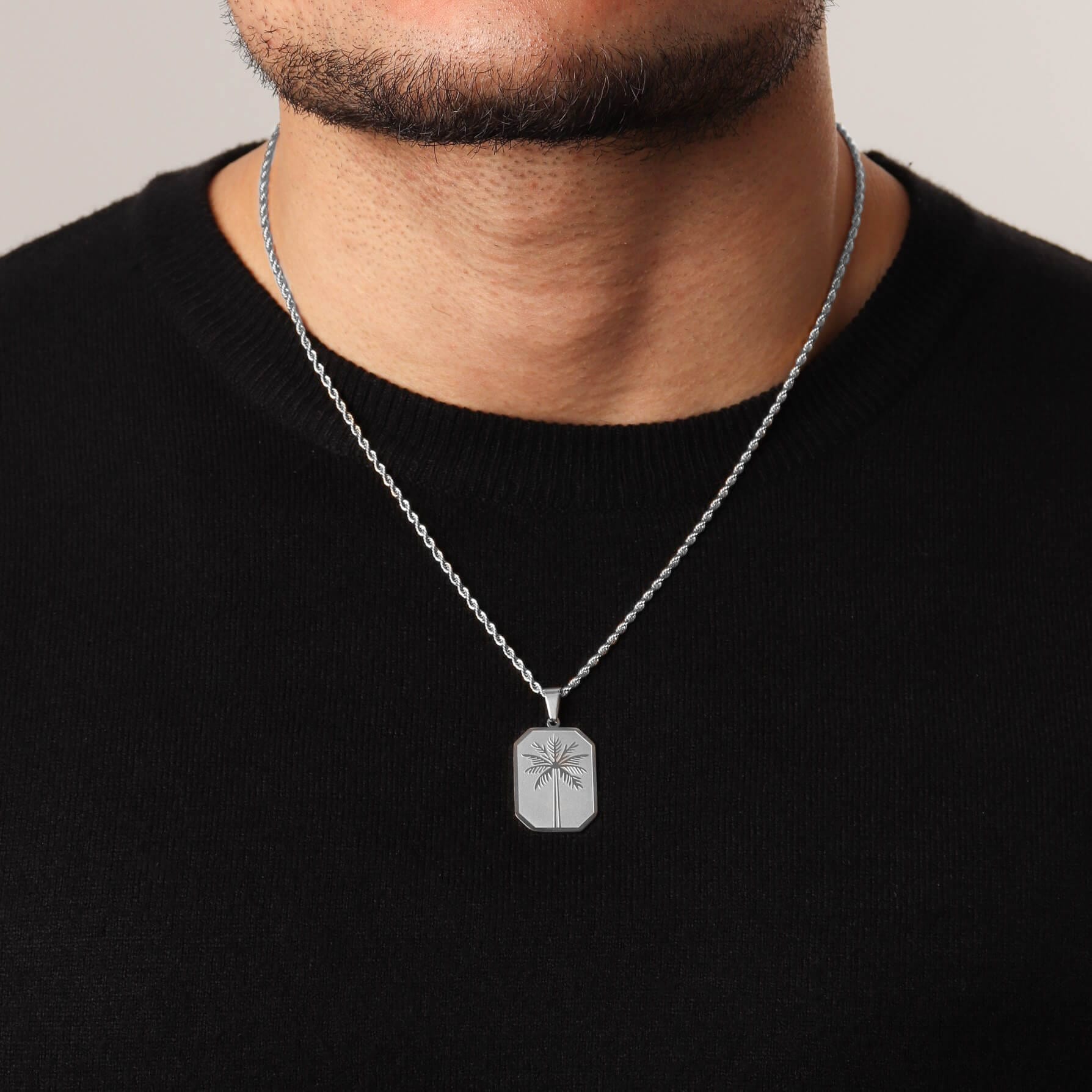 Palm Tree Pendant – Silver