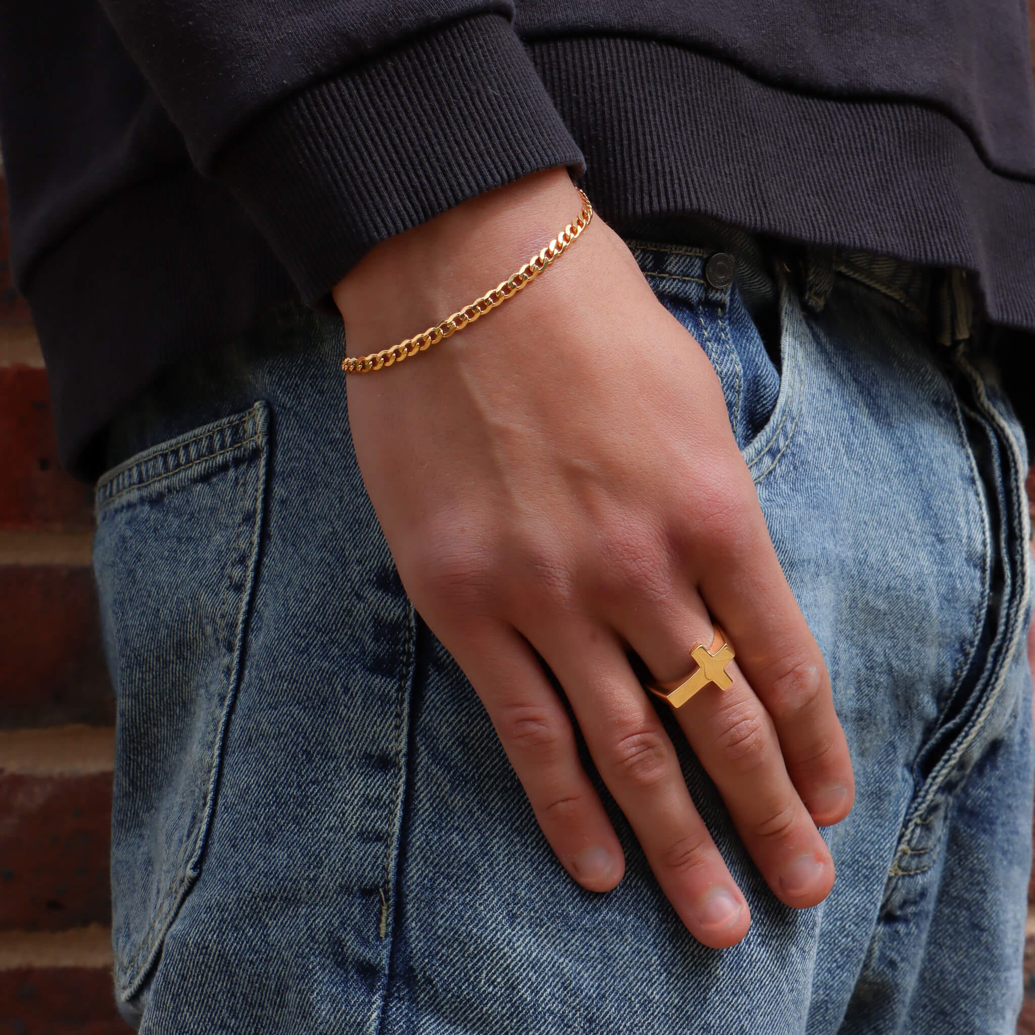 Curb Bracelet – Gold (4MM)
