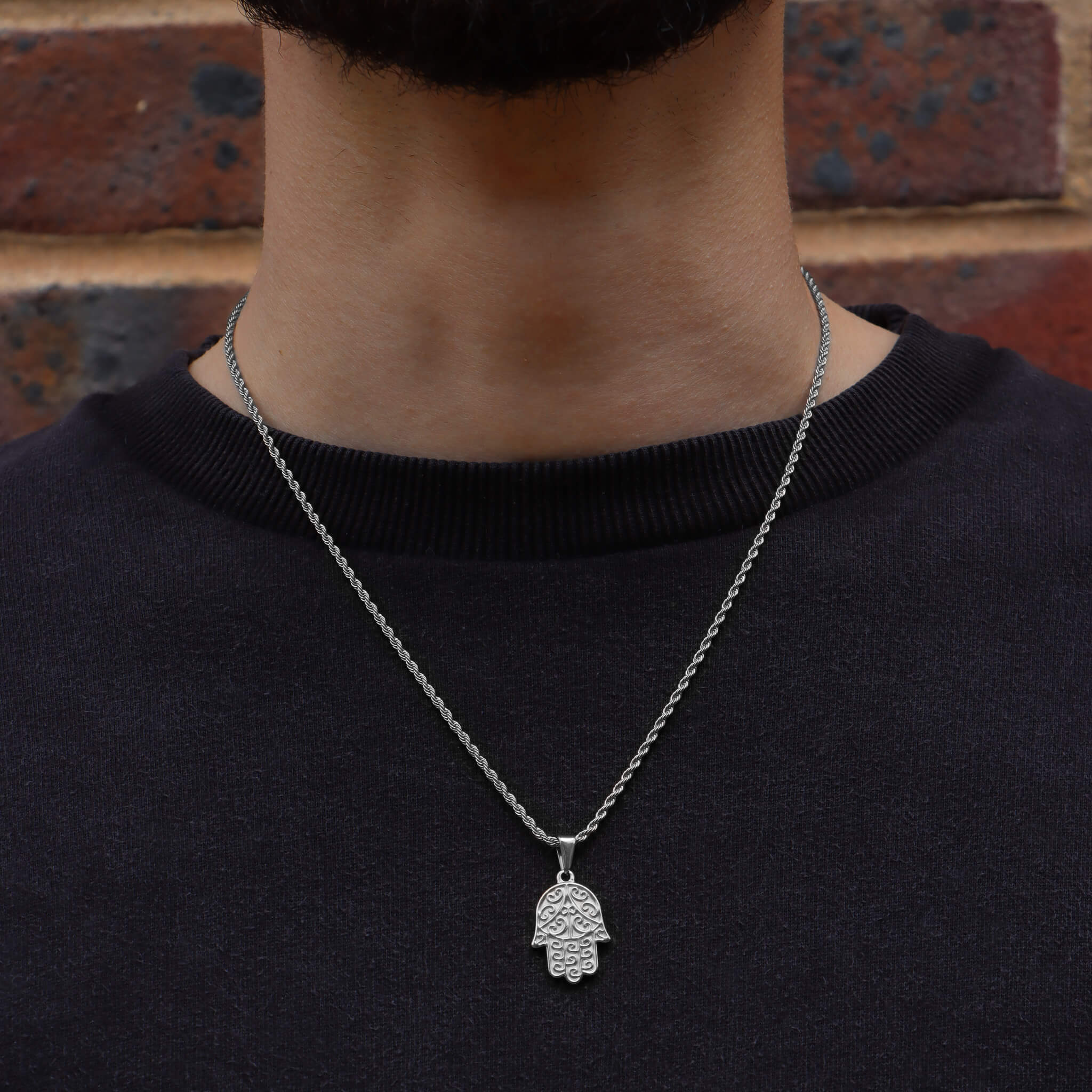 Khamsa Pendant – Silver