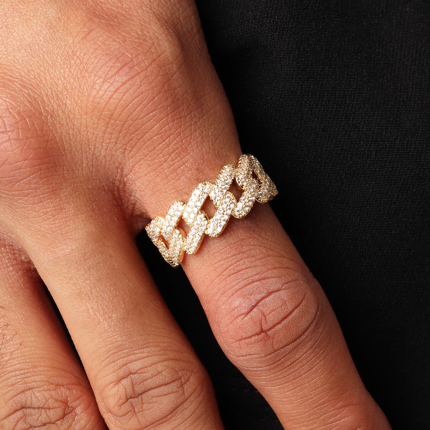 Iced Cuban Ring – Gold