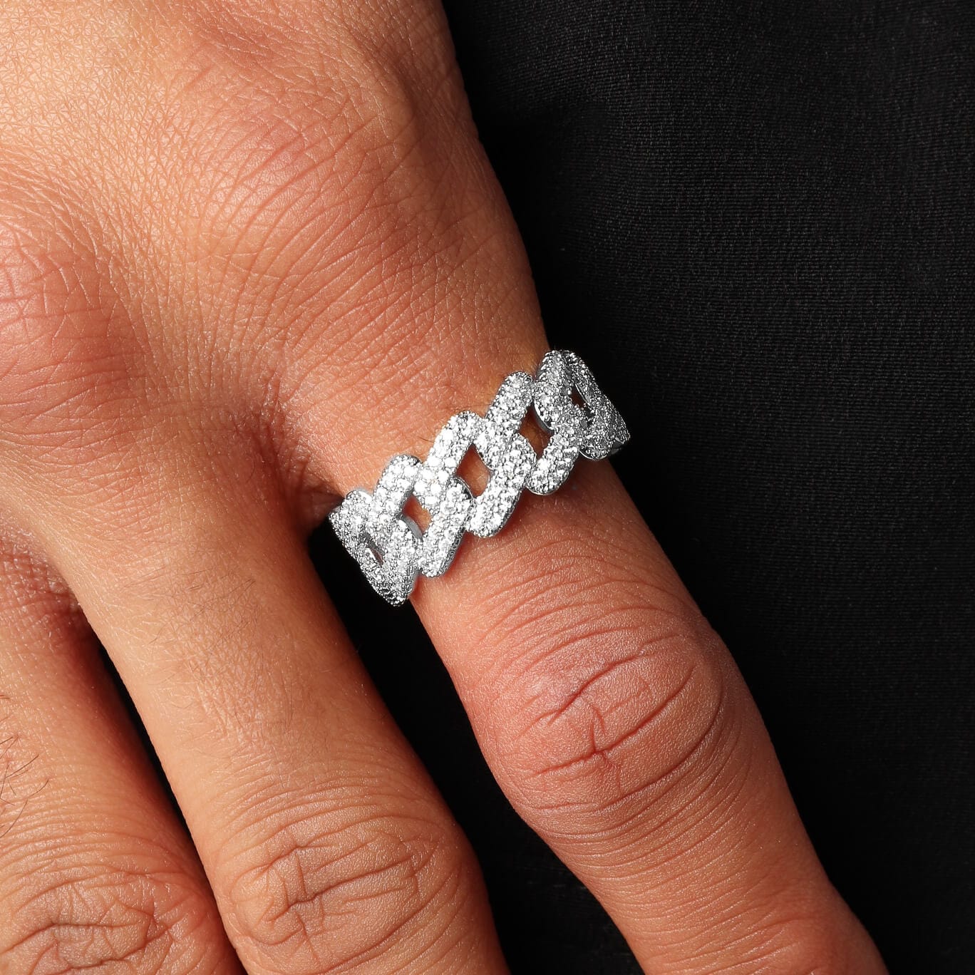 Iced Cuban Ring – Silver