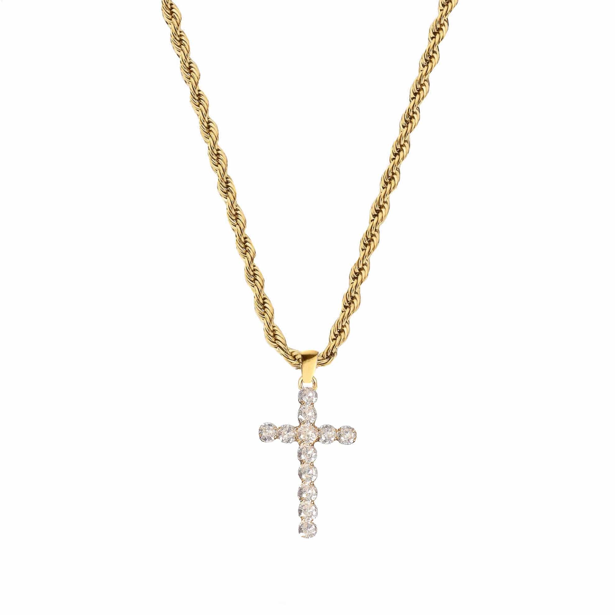Diamond Cross Pendant – Gold