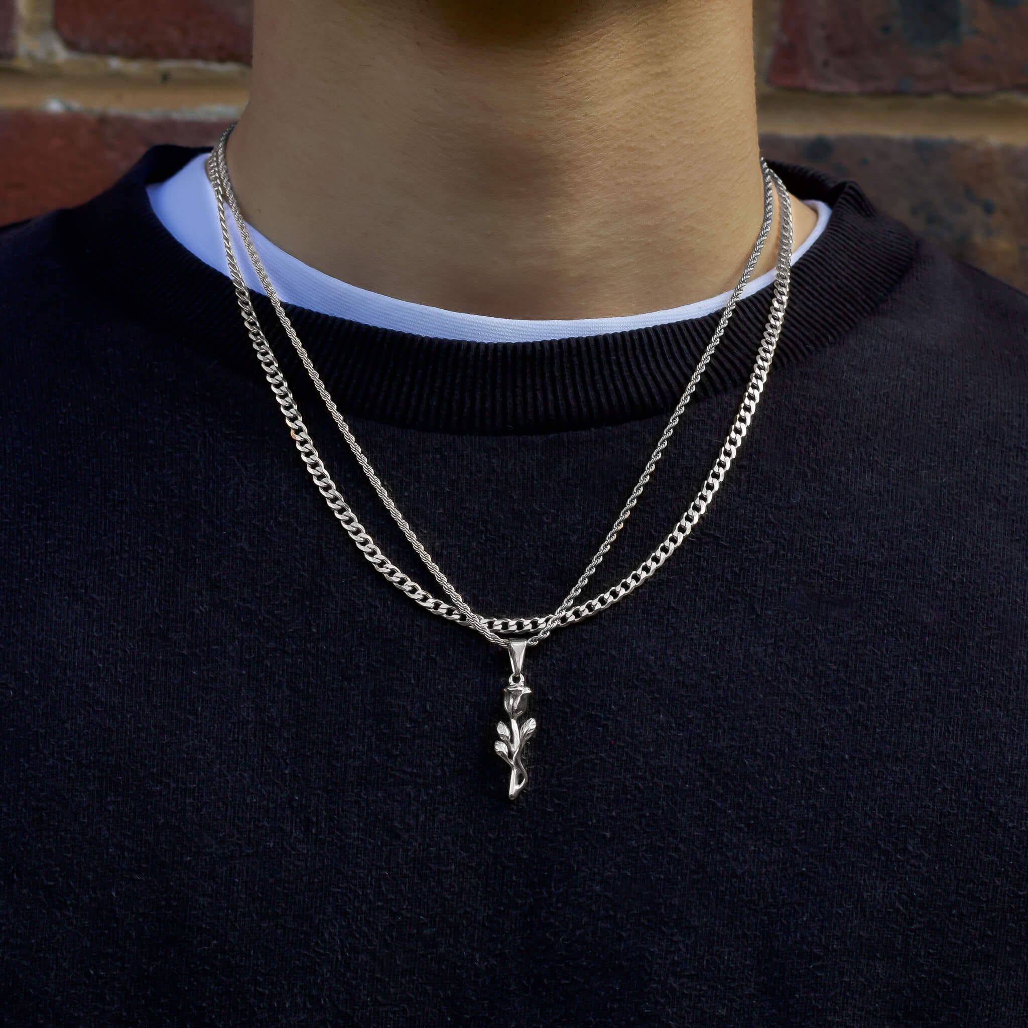Rose Pendant – Silver