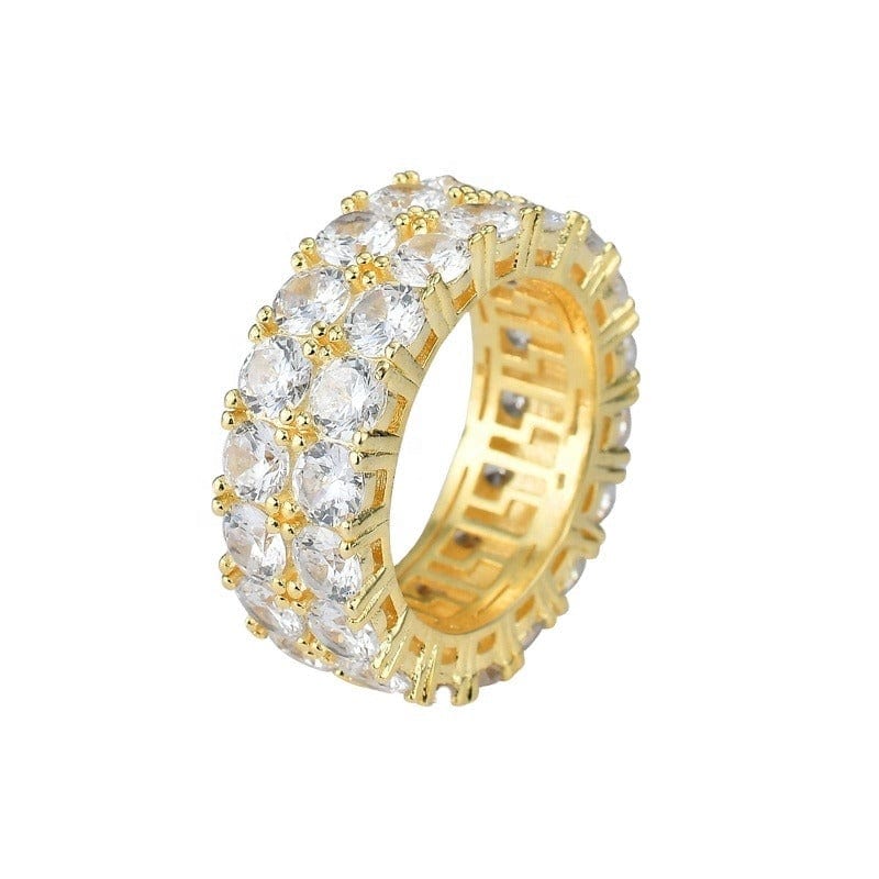 Double Row Diamond Ring – Gold