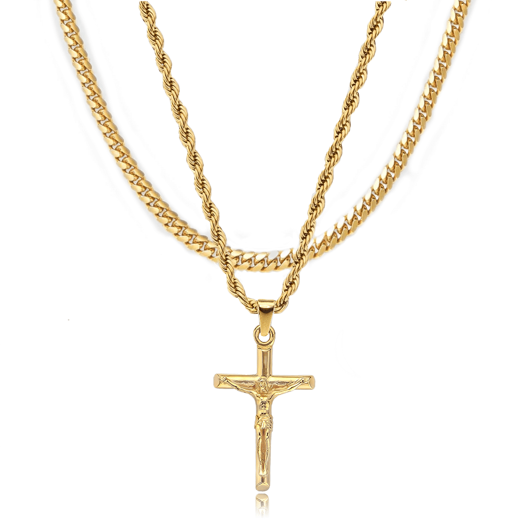 Crucifix Set – Gold