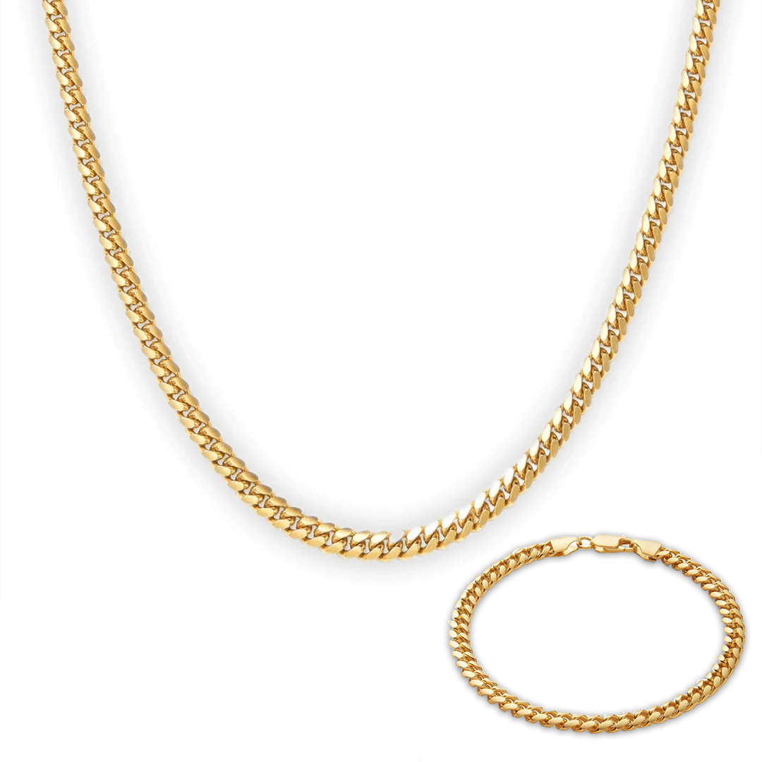 Miami Cuban Set – Gold (5MM)
