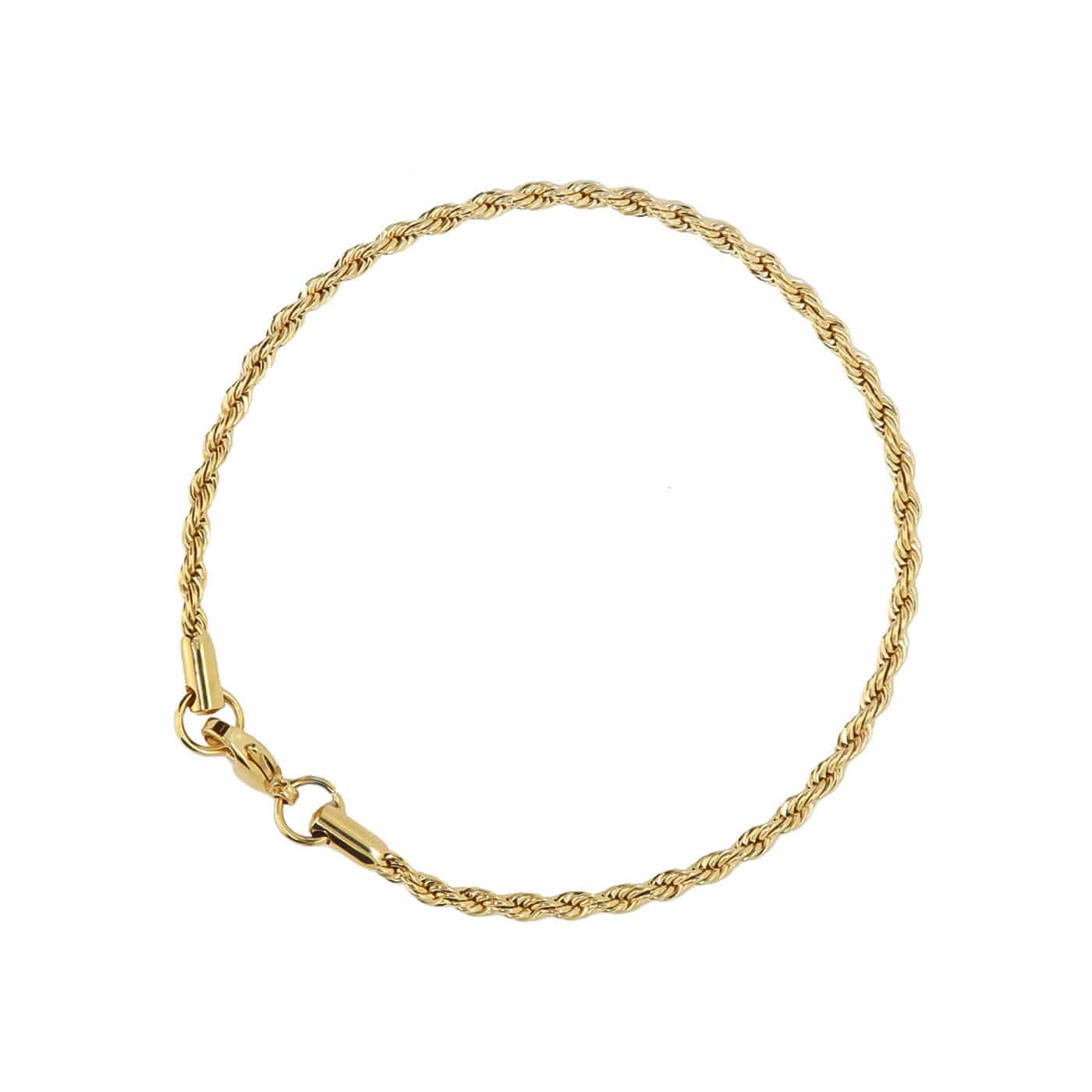 Rope Bracelet – Gold (3MM)